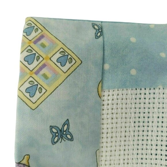 Pine Mountain Designs 351 New Love Blue Tie On Cross Stitch Kit Sham Baby Nw OOP - Picture 6 of 10